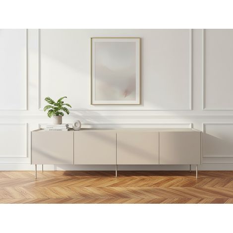BOBOCHIC - Meuble TV 4 portes 220 cm ATLAS Beige (1/5)