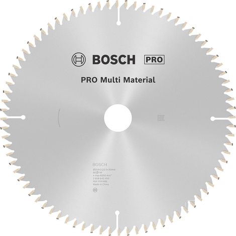 Lame de scie circulare Bosch MultiMaterial 254x2,5/3,2x30 80Z - 2608640450