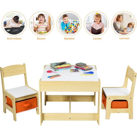 3 pezzi dinette per bambini mobili per bambini set di sedie per bambini tavolo per bambini con 2 sedie in legno tavolo da pittura 3 in 1 88303798 88303798 88303798 88303798 88303798 88303798 88303798