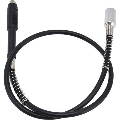 Rallonge flexible 107 cm pour perceuse visseuse ou micro moulinet, mandrin 1.5/2.3/3.2 mm, câble tortionné, poignée PVC, kit 3 mors + clé (1/5)