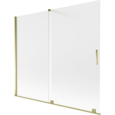 Mexen Velar paravento doccia scorrevole a 2 ante 180 x 150 cm, smerigliato, oro - 896-180-000-31-50 (1/2)