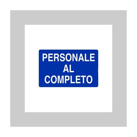 Cartello personale al completo 60x40 cm conf. da 10 pz