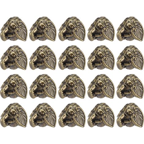 20 Protections d'angle meubles rétro élégantes - Vert bronze - Lot de 20 pour coins de meubles (1/5)