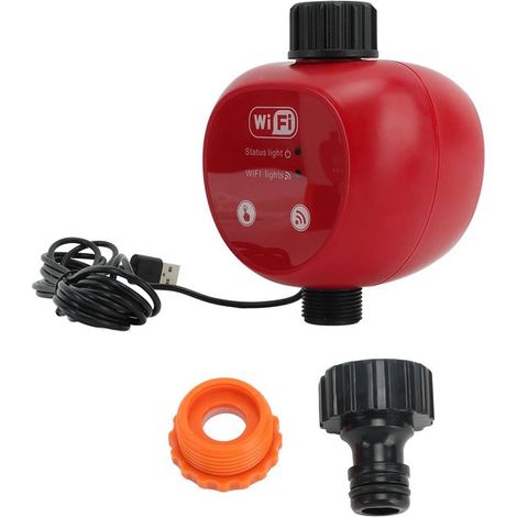 Temporizador de riego WiFi，Rosca interna G3/4，Sistema de riego inteligente controlado por WiFi para el hogar y el patio (1/5)