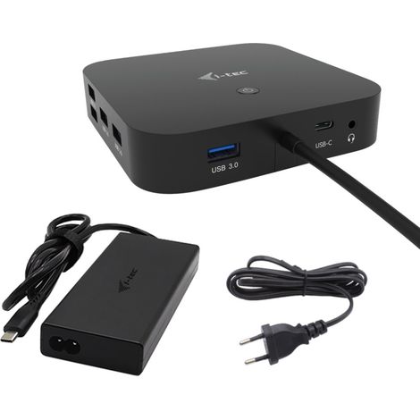 i-tec USB-C HDMI Dual DP Docking Station with Power Delivery 100 W + Universal Charger 100 W