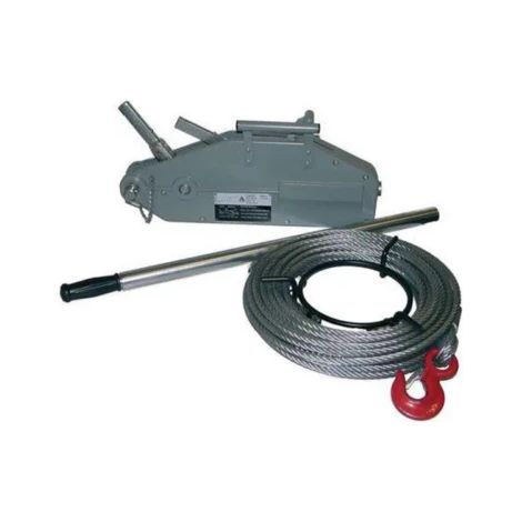 Drakkar Equipement – Treuil manuel 1600 kg – Câble de 20 mètres – Crochet avec linguet de sécurité – Pour chantiers humides et terrains accidentés (1/3)