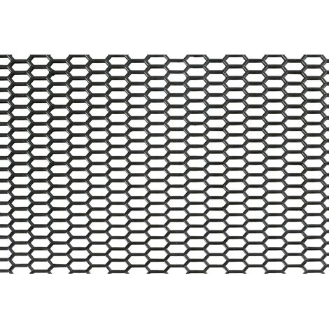 Original-Look, griglia aerazione in PP - Esagono fine 8x18 mm - 120x40 cm - Nero (1/3)