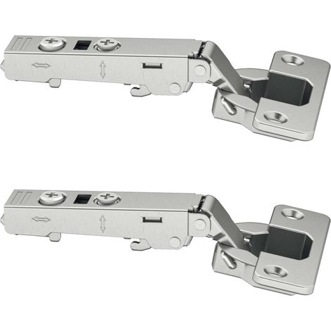 2x Charnière Metalla 310 SM 110° pose en applique avec amortisseur sans embase, perçage 52/5,5mm (1/4)