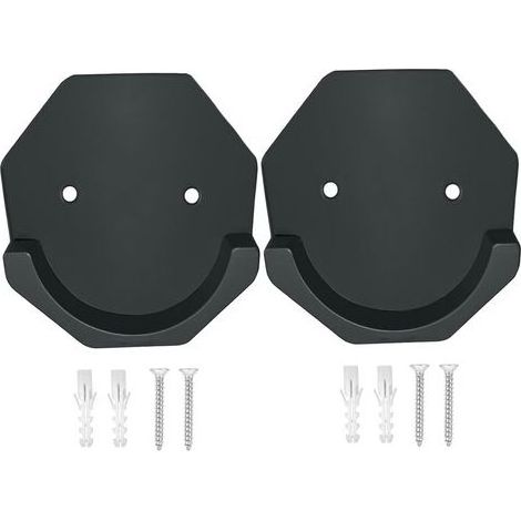 Supports de tringle de douche adhésifs imperméables pour mur Charge maximale de 22,7 kg, support de tige de douche Support de tige de douche sans glissement, lot de 2 (tige non incluse) (1/5)