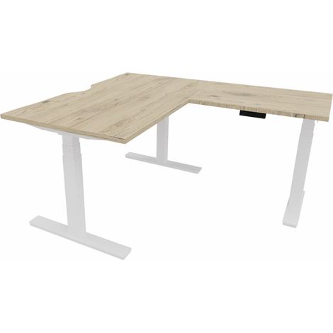 Bureau d'angle réversible électrique avec encoche Dynamics (1/5)