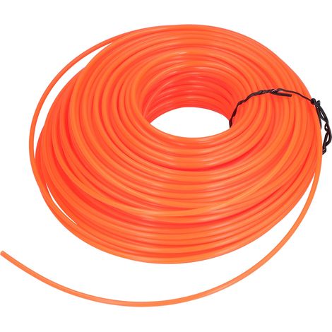 Ligne nylon rouge pour débroussailleuse 2.4 mm ronde, fil de coupe professionnel, accessoire de tondeuse à gazon, équipement de jardin (1/5)
