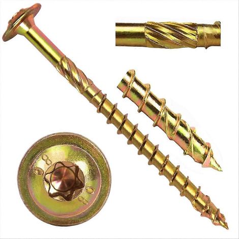 1/4 x 3-1/4 Zoll Holzschraube, manipulationssichere Konstruktionsschraube, manipulationssichere Torx-Schraube (1/5)