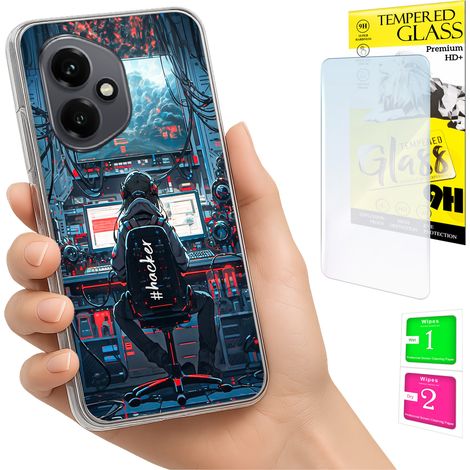 Funda para Honor X7d / 400 Smart Photo Cover Case Back Case + cristal 9H (1/5)