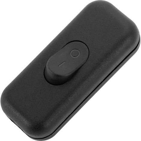 BeMatik - Interruptor pasante aéreo bipolar para lámpara 2A 250V negro