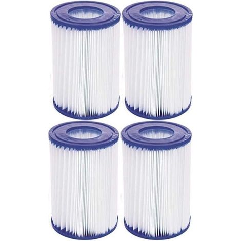 Cartouches de filtration pour Pompe Piscine - Bestway Type 2 FD2137 - Couleur blanche (1/4)
