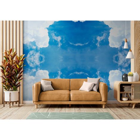 Papier Peint Paysage - Ciel Miroir Nuageux - 150 x 250 cm (1/2)