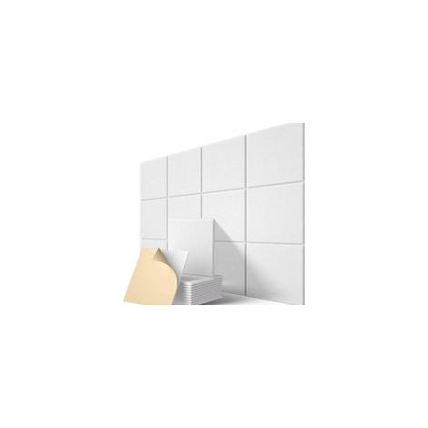 Lot de 12 Panneaux Acoustiques Autocollants Mousse Acoustiques, Fibre de Polyester, Mousse Anti Bruit Mural pour Décoration de Jeux, Bureaux, Studios