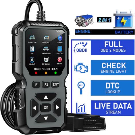 Outil de diagnostic automobile V530 – Outil de diagnostic embarqué OBD 2 – Scanner automobile OBDII multifonction (1/5)