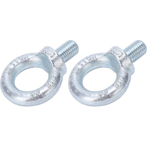 2 anneaux de levage filetés en acier au carbone galvanisé, œillets à épaulement à filetage long M20, lot de 2 (1/5)