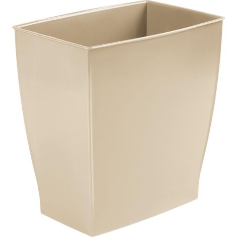 Corbeille à Déchet Rectangulaire de Salle de Bain/Bureau/Cuisine Plastique Beige 18,03 X 28,45 X 30,48 cm (1/5)