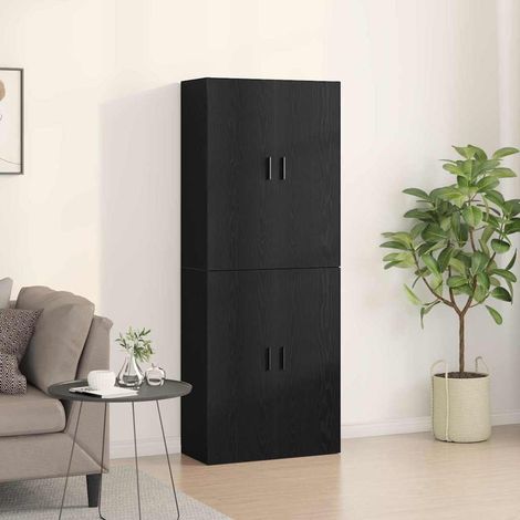 Wall Mounted Cabinet 2 pcs Black oak 69.5 x 34 x 90 cm vidaXL (1/5)