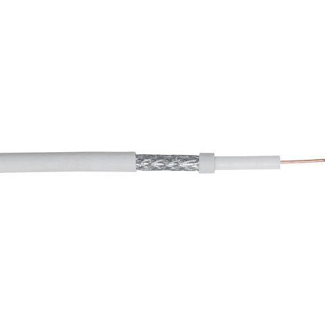 Câble coaxial 19 VATC blanc en couronne de 100 mètres (1/4)