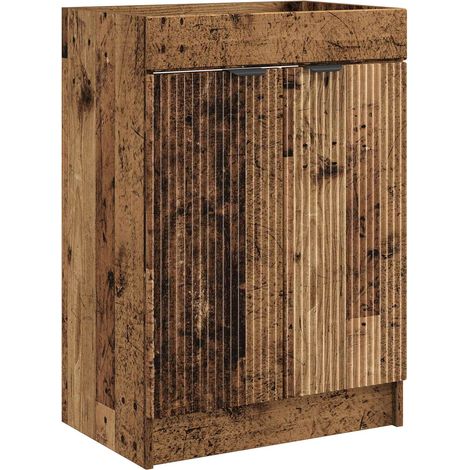 Cabinet debajo del fregadero Madera envejecida vidaXL