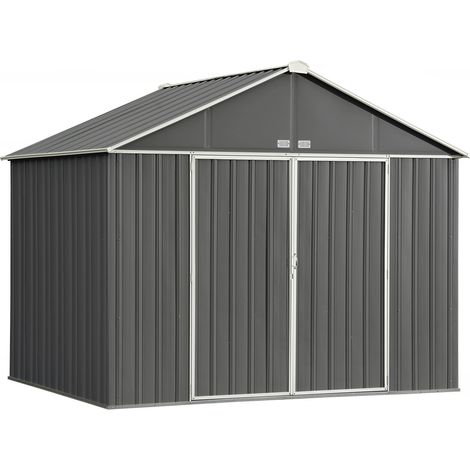 Abri métal Habrita Foresta Arrow Ezee 7,44m2 grand volume toit 2 pentes (1/6)