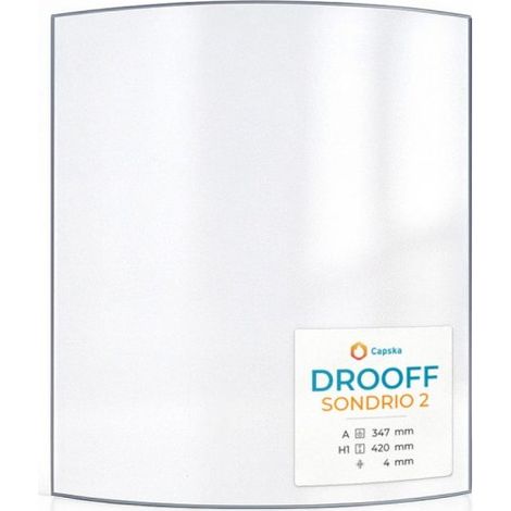 Vitre Drooff SONDRIO 2 - Verre Courbe pour poêle à bois - 347 x 420 mm (A x H) - 4 mm (1/5)