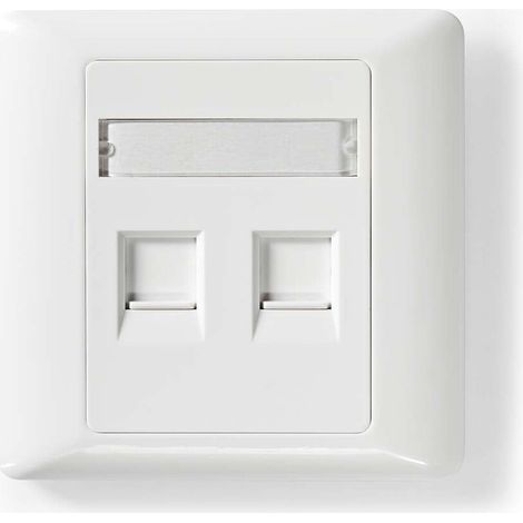Network Keystone Face Plate Face Plate RJ45 2 port(s) ABS White Box