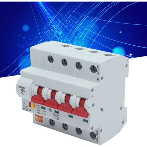 Intelligenter 4-poliger Schalter mit Fernbedienung, WLAN und Bluetooth, 20-A-Leistungsschalter (1/5)