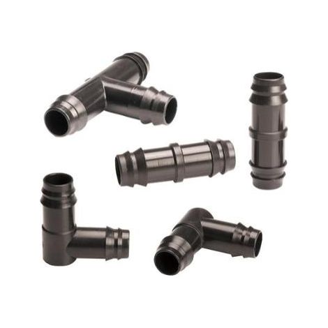 KIT RACCORDI 1 A T - 2 A GOMITO - 2 DRITTI PER TUB