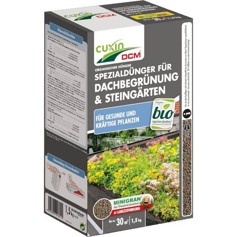 Engrais spécial Cuxin DCM pour toitures végétalisées et jardins de rocaille, 1,5 kg, engrais organique