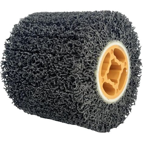 Dedra DED79335 - Cepillo abrasivo para máquina satinada (120 x 100 mm, velocidad máxima: 3700 rpm, Dedra DED79335, vellón abrasivo de alta calidad, lijado dinámico, estructura flexible, abrasivo de