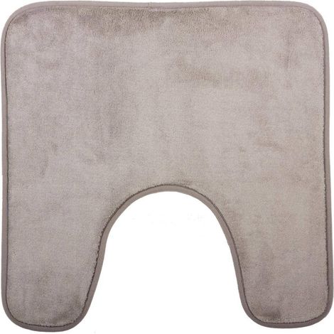 Tapis Contour DE WC A MEMOIRE DE Forme 48X48 (Taupe) (1/5)