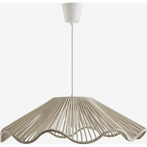 SKLUM Hängende Deckenlampe für den Außenbereich aus Eisen und geflochtener Schnur Kirinda Beige Tapioca                                  