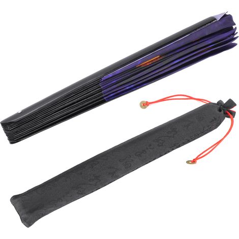 Éventail en bambou pliable Œil de hibou Kung Fu pour décoration Halloween Noël cadeau (1/5)