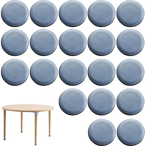 20 patins téflon PTFE 30mm pour meubles lourds, antidérapants, protègent parquet et moquette, glisse silencieuse et facile. (1/5)