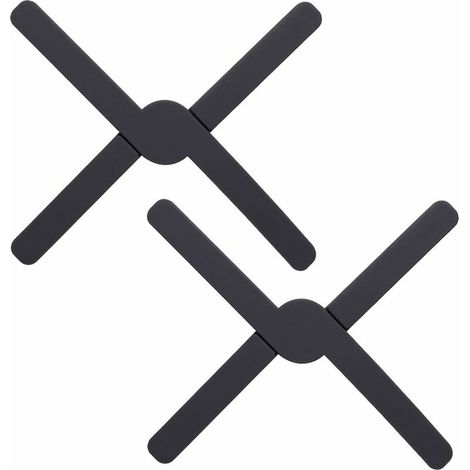 Dessous de Plat Silicone Pliable Tapis de Dessous de Plat en Silicone Support de Pot Résistant à la Chaleur Antidérapant Durable pour Cuisine Pot Plats Assiettes (Gris, 2pcs) (1/5)