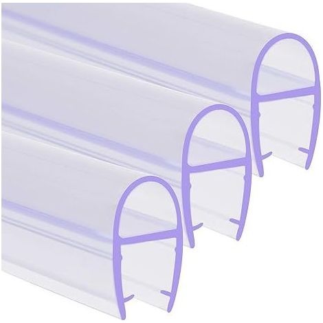 Joint de douche de rechange 3 x 100 cm - Pour porte en verre de 10mm d'épaisseur - Avec déflecteur d'eau (1/5)