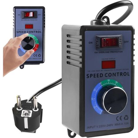 Speed regulator, AC 220 V, 15 A, 4000 W, electronic voltage regulator with overload protection, for motor and angle grinder (1/5)