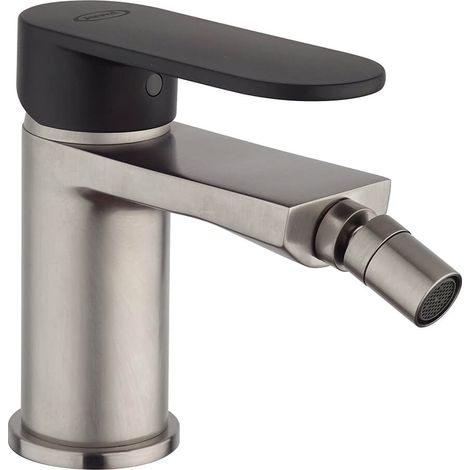 Rubinetto bidet Jacuzzi Borea per piletta click clack nichel e nero opaco (1/2)