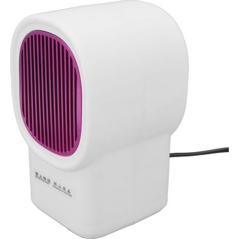 Chauffage soufflant vertical 500 W à chauffage rapide et silencieux, idéal pour la maison (UE 100-220 V, blanc). (1/5)