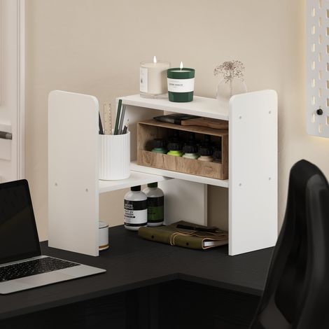 Classic Rangement Et Accessoires De Bureau, Étagère De Rangement pour Fournitures Et Accessoires, Blanc (1/5)