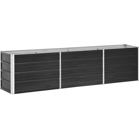 Garten-Hochbeet Verzinkter Stahl 240×40×45 cm Anthrazit CFW898531 (1/5)