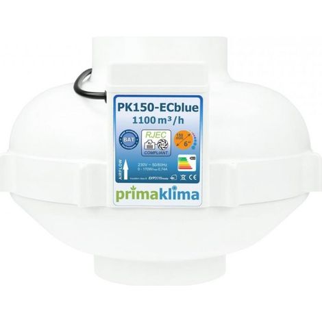 Extracteur ECblue 1100m3/h PRIMA KLIMA - diamètre 150mm