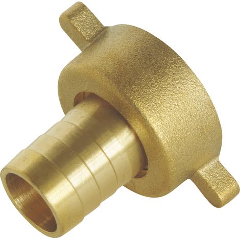 Raccord cannelé droit 2 pièces - tuyau Ø15mm - Ecrou tournant à ailettes 3/4 (1/3)