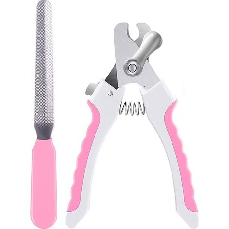 Coupe-ongles professionnel pour animaux de compagnie avec protection anti-coupure, couleur rose.-AquaForge (1/5)