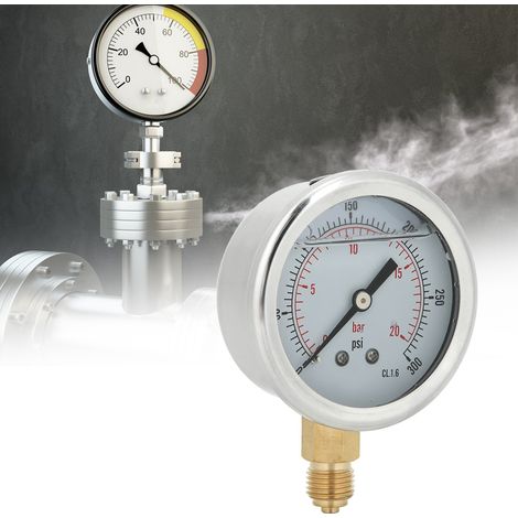 TS PGG604-20bar 1/4BSP Y60 Radial-Öldruckmanometer für Maschinen (1/5)
