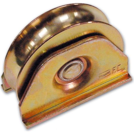 RUOTA X CANCELLI SUPP. APERTO FC332 Ø140MM GOLA U